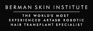 the berman skin institute is the world 's most experienced artas robotic hair transplant specialist