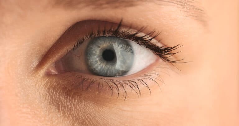 closeup of woman's eye