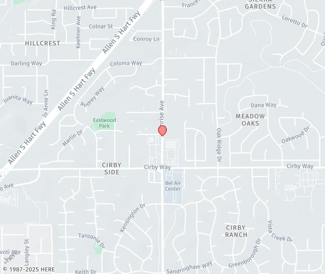 Location Map: 1544 Eureka Rd, Suite 160 Roseville, California 95661