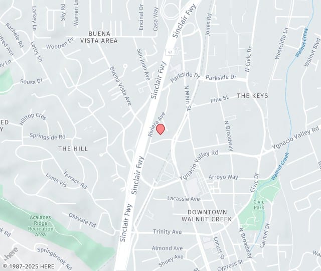 Location Map: 100 Pringle Avenue, Suite 425 Walnut Creek, California 94596