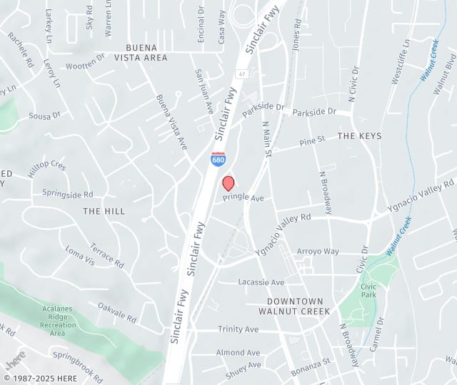 Location Map: 100 Pringle Avenue, Suite 425 Walnut Creek, California 94596
