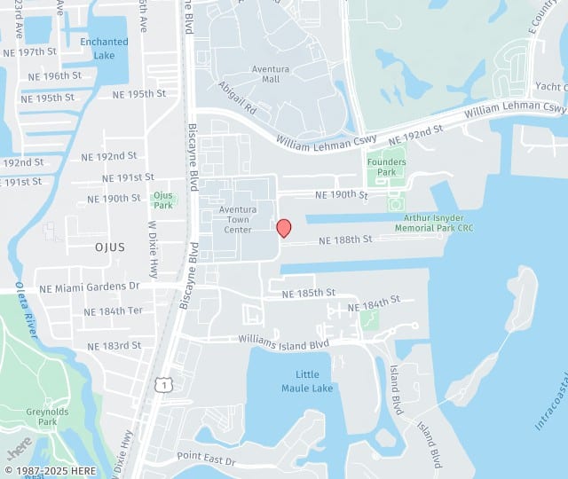 Location Map: 18801 NE 29th Ave Aventura, Florida 33180