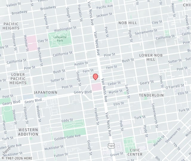 Location Map: One Daniel Burnham Court, Suite 350C San Francisco, California 94109