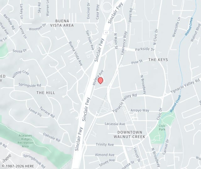 Location Map: 100 Pringle Avenue, Suite 425 Walnut Creek, California 94596