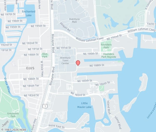 Location Map: 18801 NE 29th Ave Aventura, Florida 33180