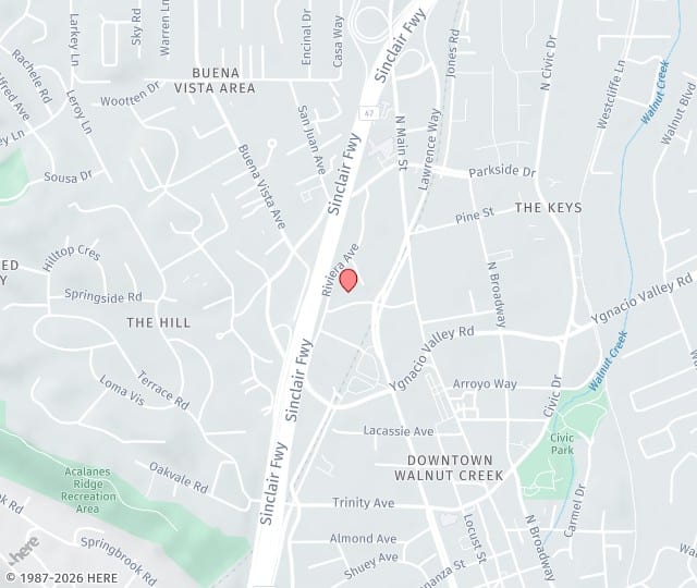 Location Map: 100 Pringle Avenue, Suite 425 Walnut Creek, California 94596