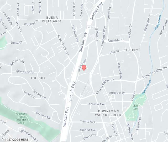 Location Map: 100 Pringle Avenue, Suite 425 Walnut Creek, California 94596